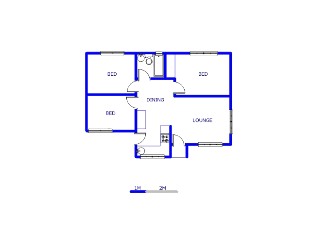 Floor plan of the property in Thokoza