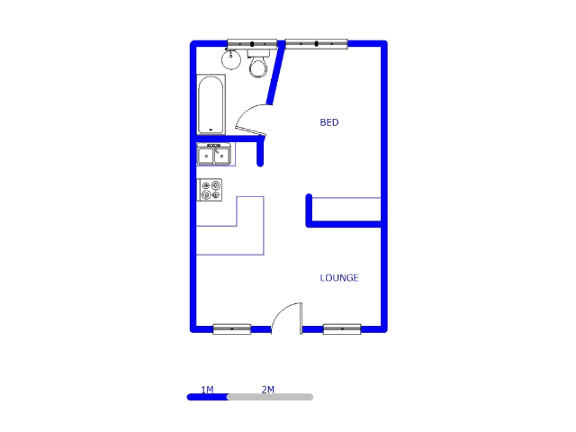 Floor plan of the property in Albertville
