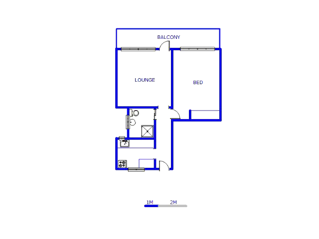 Floor plan of the property in Boksburg