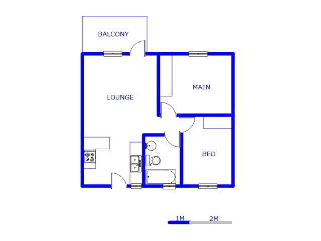 Floor plan of the property in Heuweloord