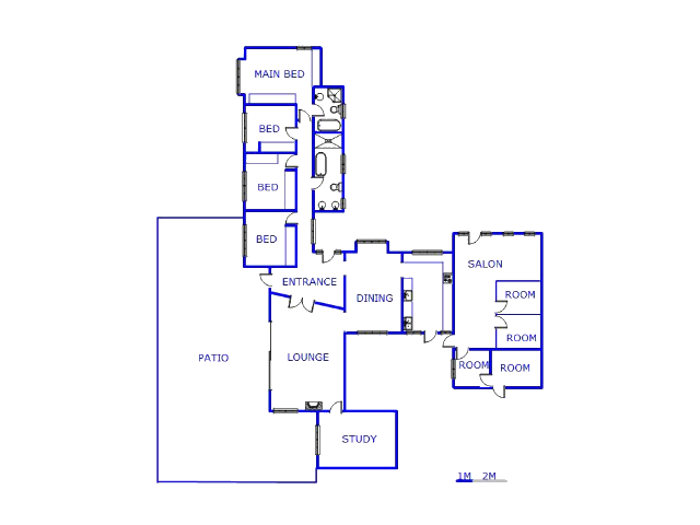Floor plan of the property in Bramley North