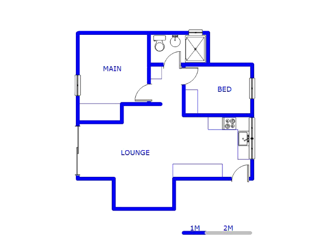 Floor plan of the property in Murrayfield