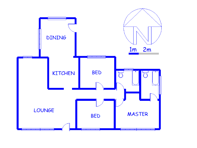Floor plan of the property in Lydenburg