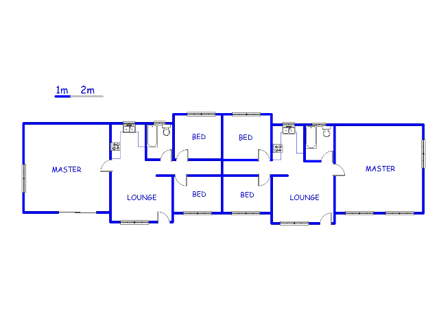 Floor plan of the property in Randfontein