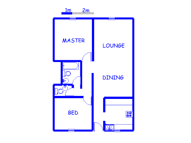 Floor plan of the property in Benoni