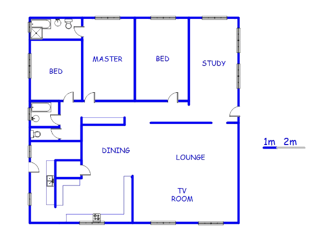 Floor plan of the property in Bronkhorstspruit