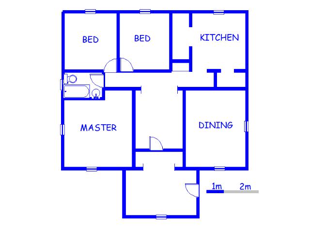 Floor plan of the property in Boksburg