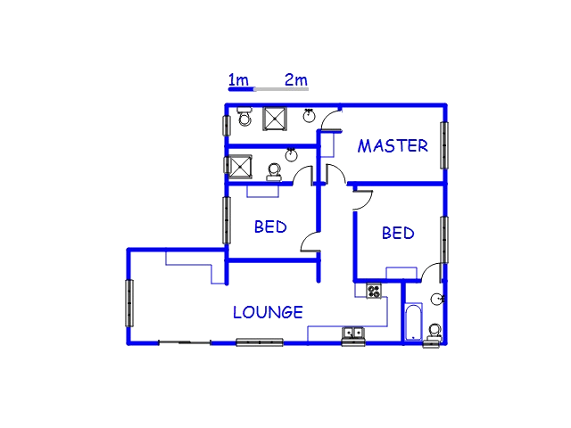 Floor plan of the property in Hibberdene