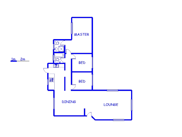 Floor plan of the property in Secunda