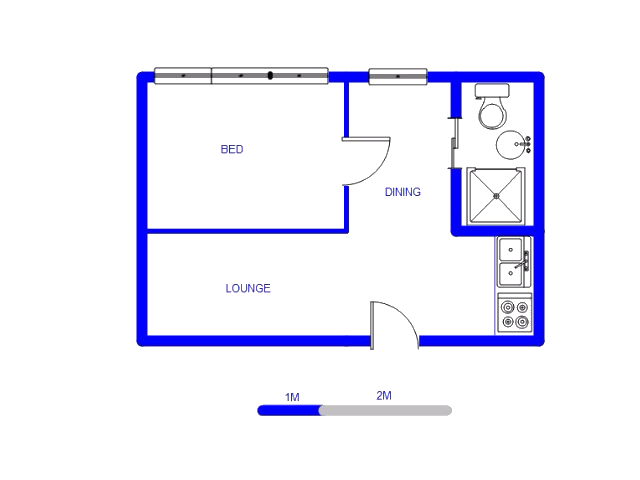 Floor plan of the property in Pretoria Central