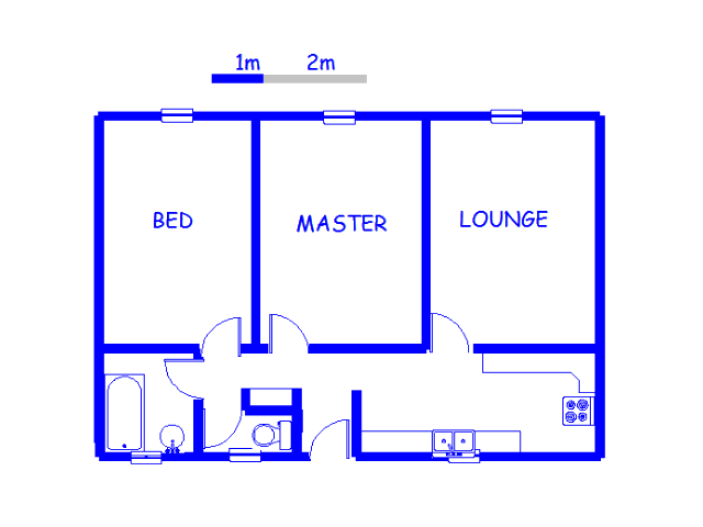 Floor plan of the property in Vanderbijlpark