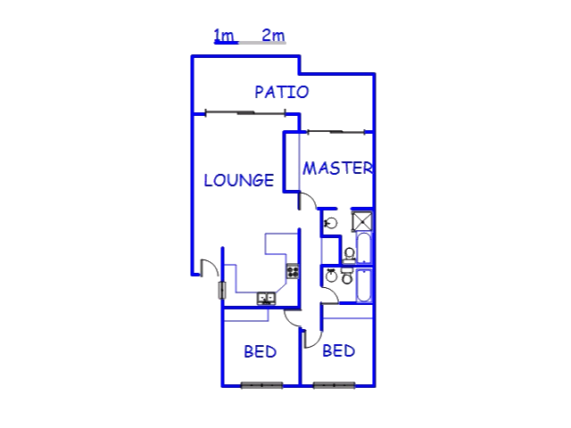 Floor plan of the property in Shelly Beach