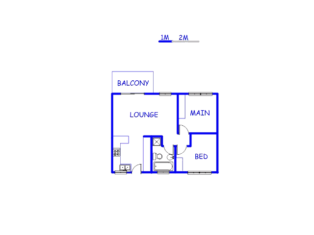 Floor plan of the property in Vereeniging