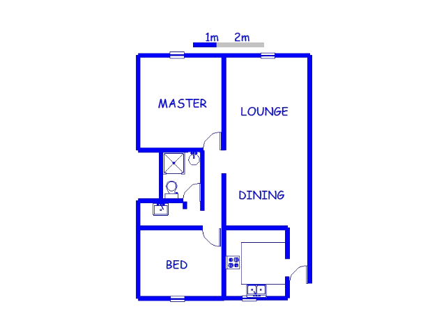 Floor plan of the property in Benoni