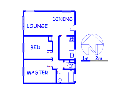 Floor plan of the property in Sophiatown