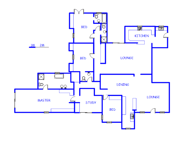 Floor plan of the property in Vanderbijlpark