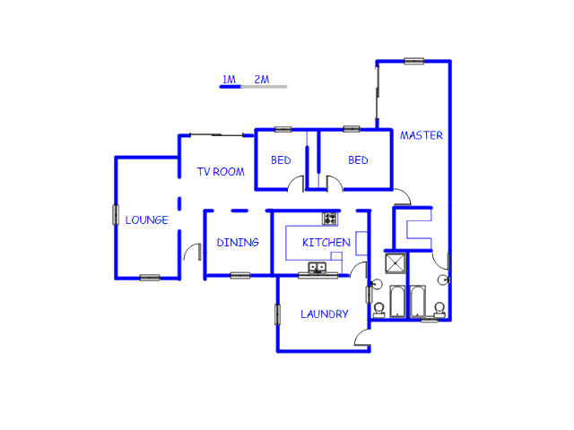 Floor plan of the property in Roodekop