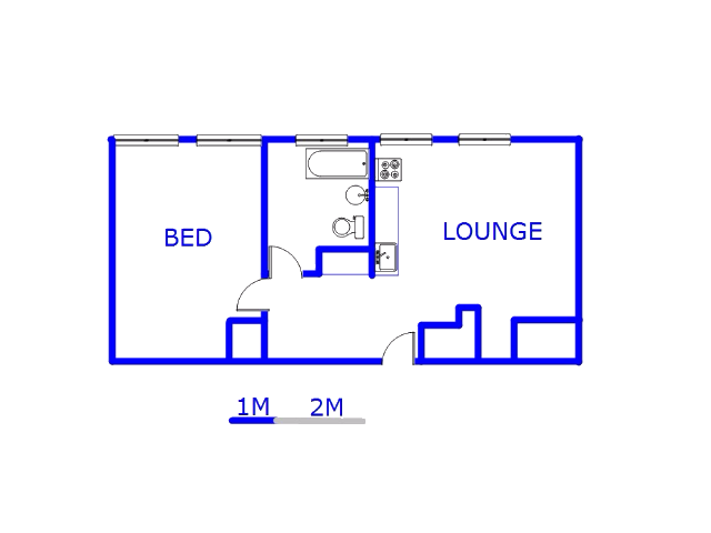 Floor plan of the property in Johannesburg Central