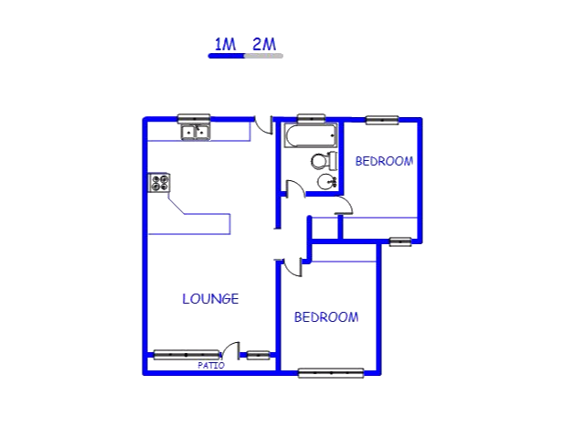 Floor plan of the property in Montclair (Dbn)