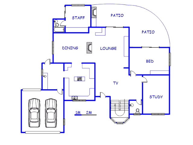 Floor plan of the property in Kosmosdal