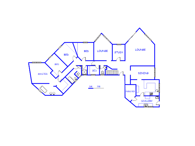 Floor plan of the property in Meyerton