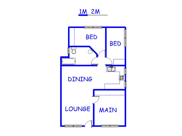 Floor plan of the property in Pretoria West