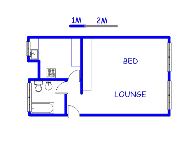 Floor plan of the property in Sunnyside