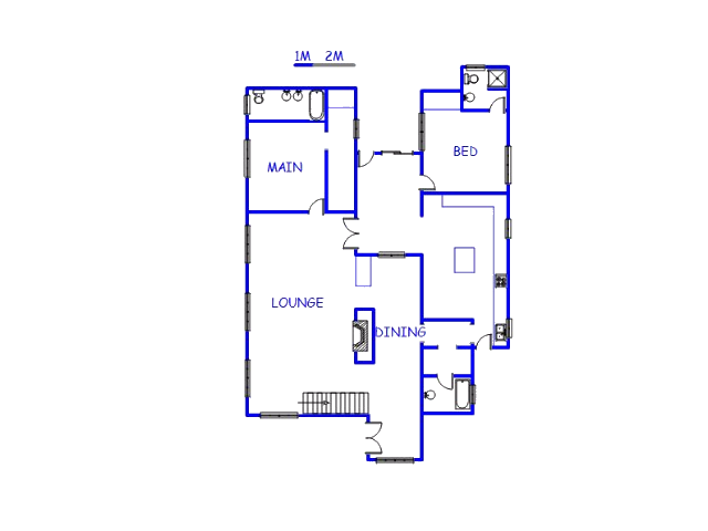 Floor plan of the property in Pretoria Rural