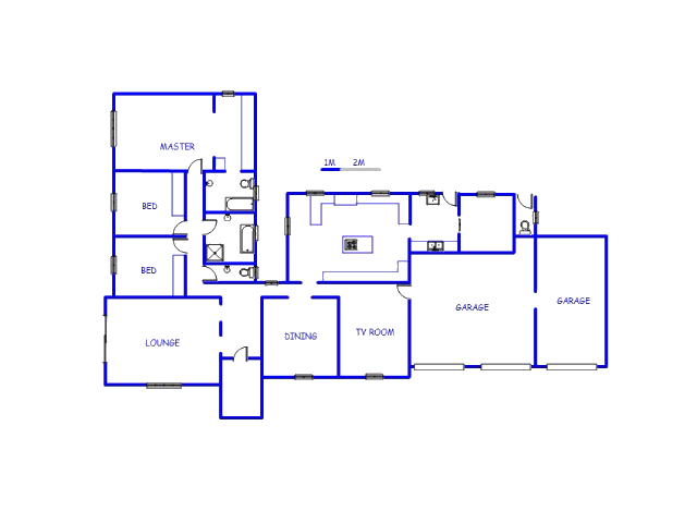 Floor plan of the property in Meyerton