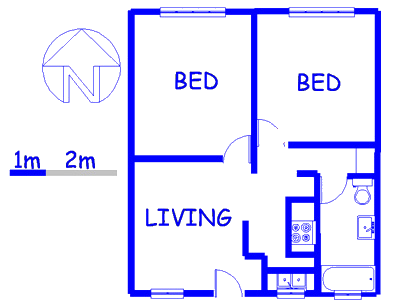 Floor plan of the property in Sunnyside