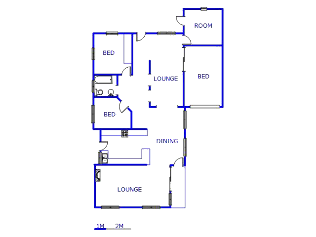 Floor plan of the property in Protea Glen