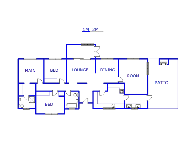 Floor plan of the property in Klippoortje