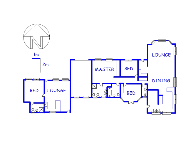 Floor plan of the property in Bela-Bela (Warmbad)