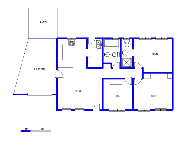 Floor plan of the property in Emalahleni (Witbank) 