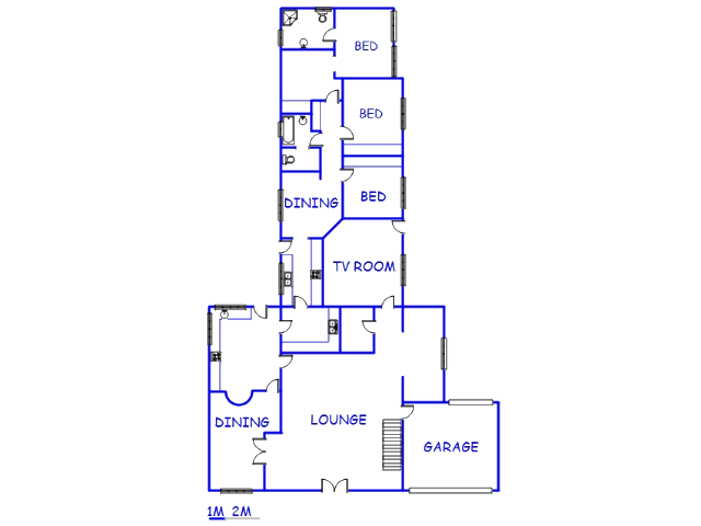 Floor plan of the property in Lenasia