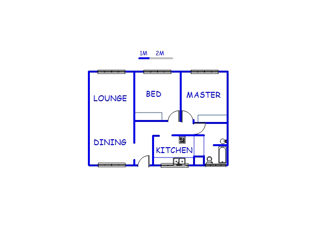 Floor plan of the property in Emalahleni (Witbank) 