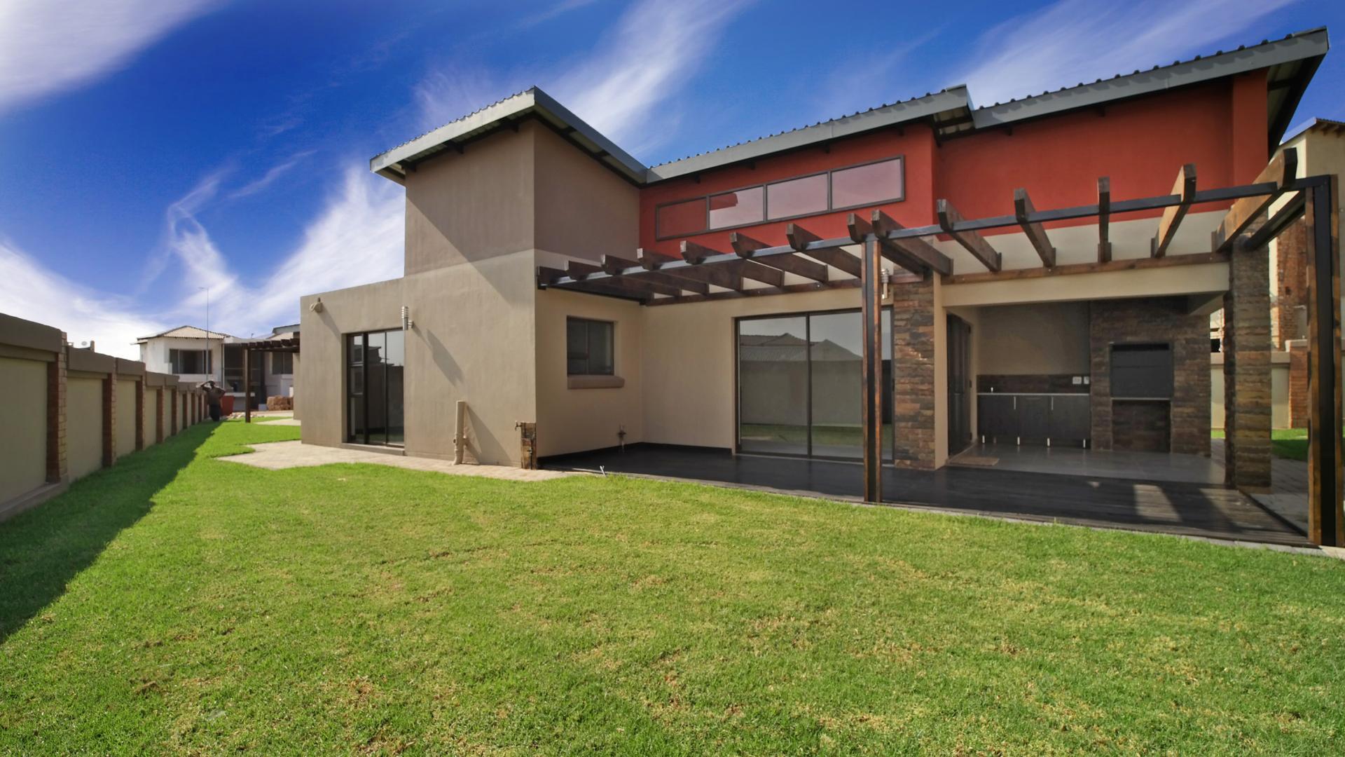 Backyard of property in Newmark Estate