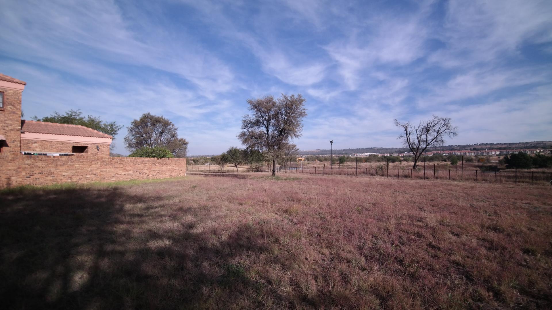 Backyard of property in Six Fountains Estate