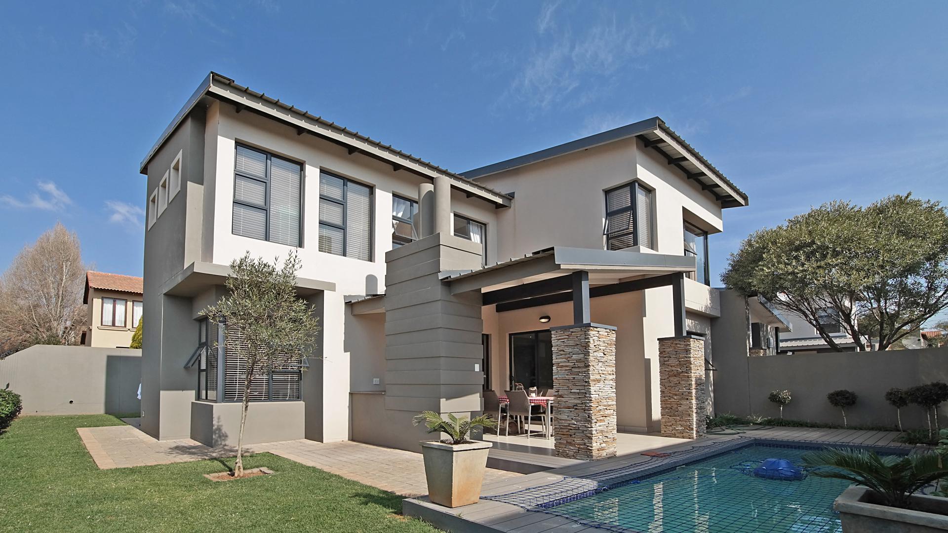 Backyard of property in Six Fountains Estate