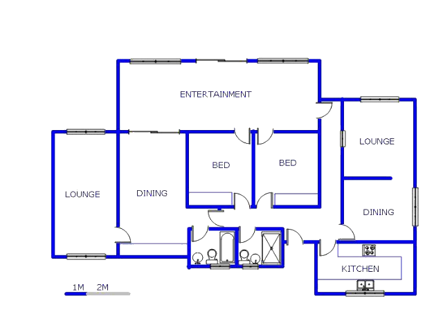 Floor plan of the property in Lenasia South