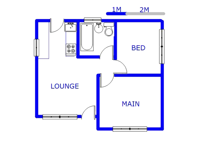 Floor plan of the property in Vanderbijlpark