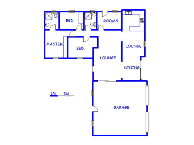 Floor plan of the property in Lenasia South