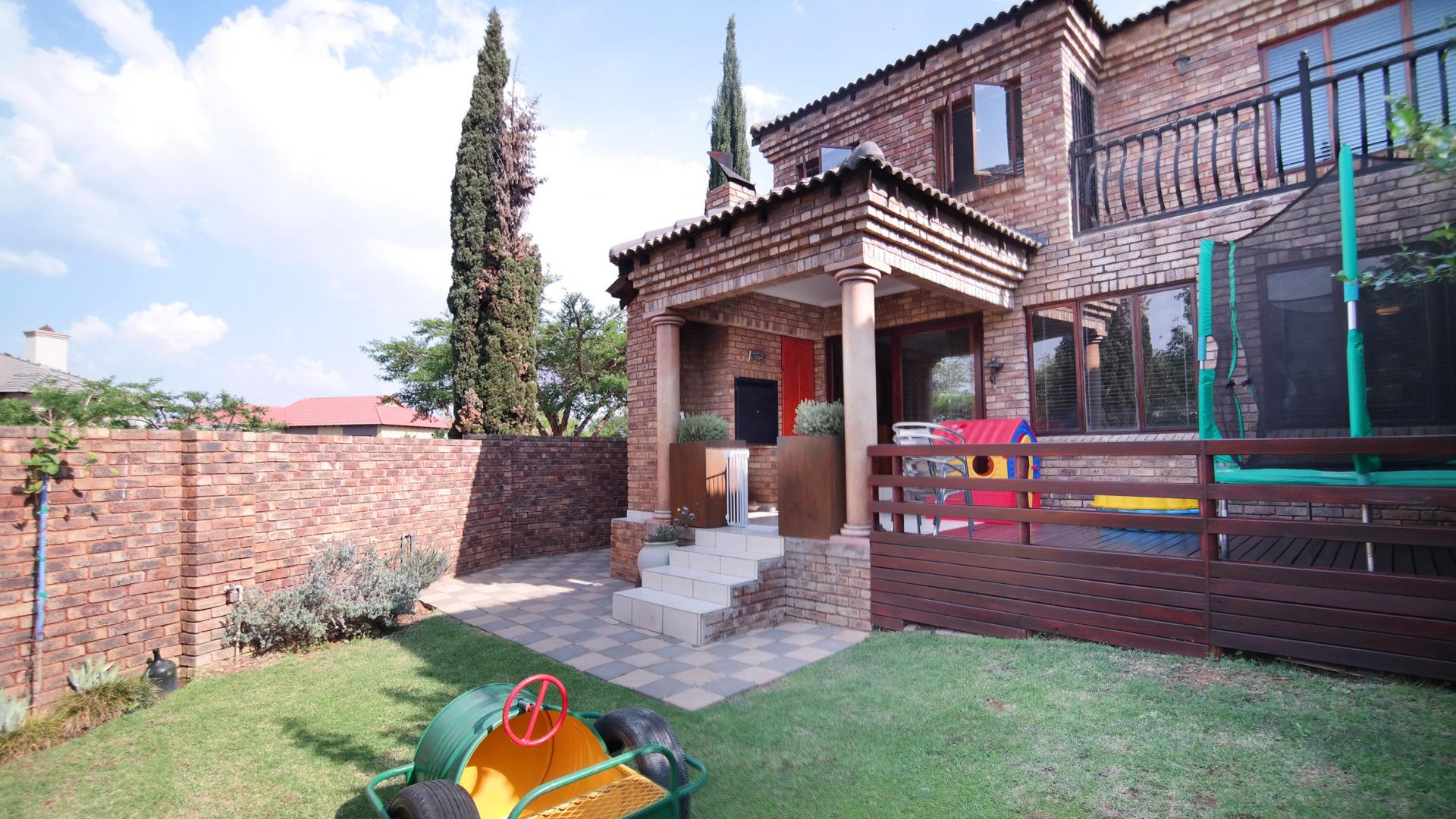 Backyard of property in Six Fountains Estate