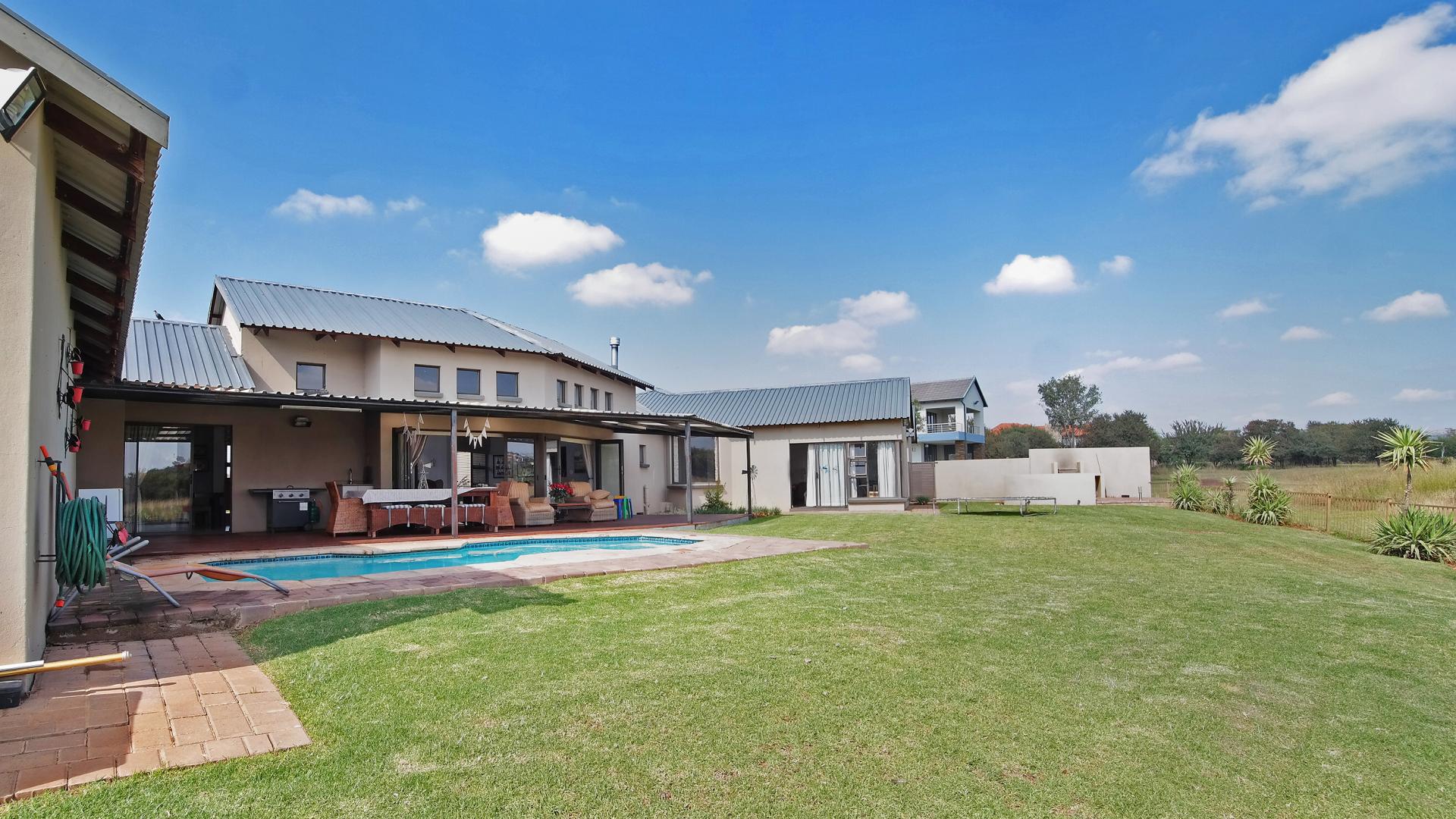 Backyard of property in Silver Lakes Golf Estate