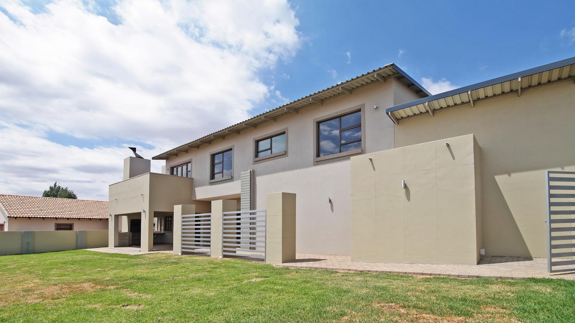 Backyard of property in Newmark Estate