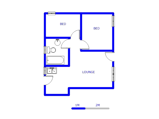 Floor plan of the property in Protea Glen