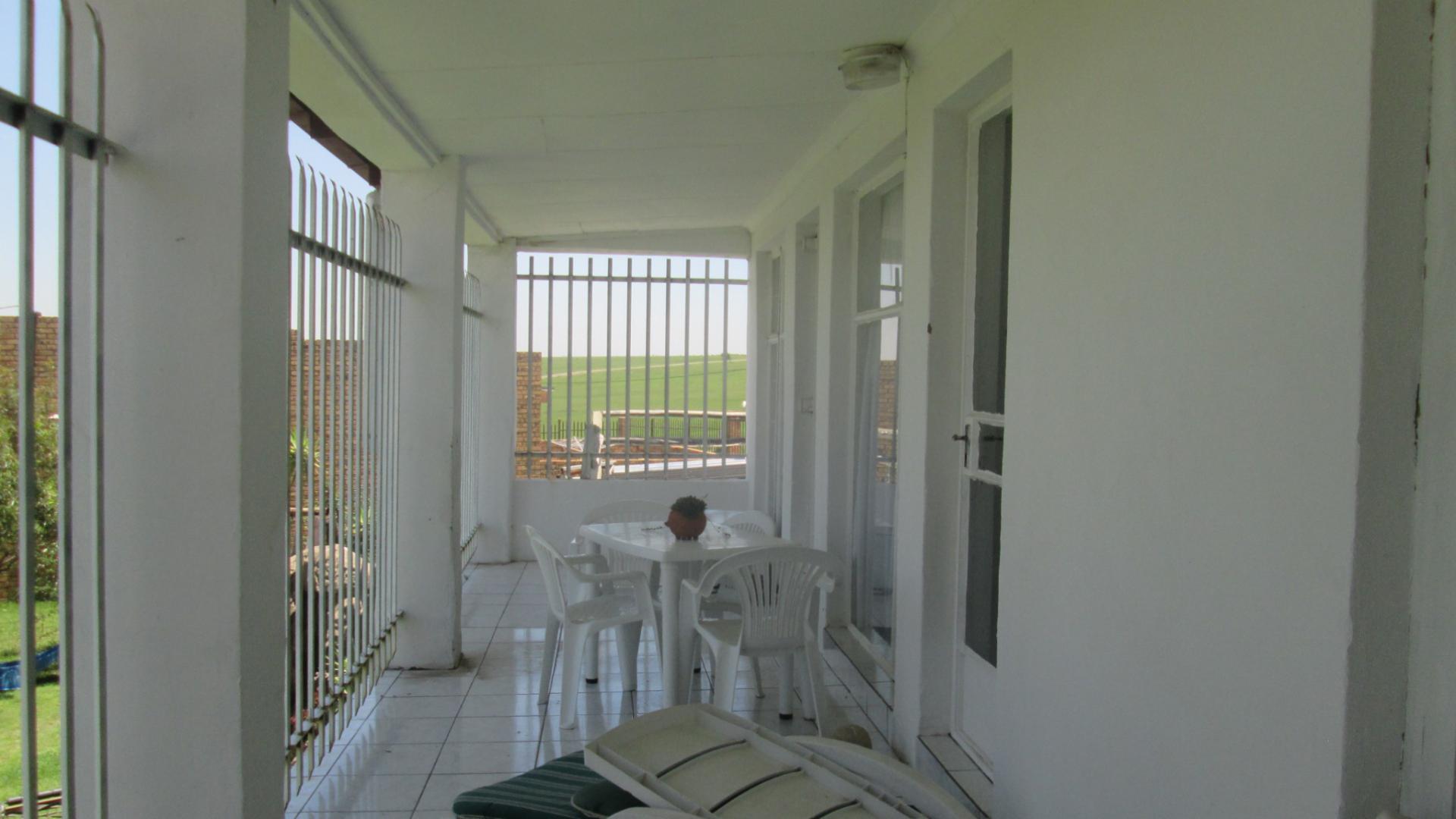 Patio of property in Oranjeville