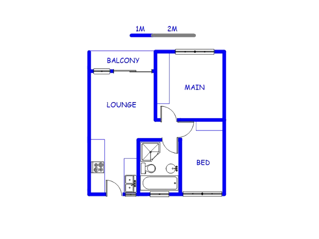 Floor plan of the property in Daspoort