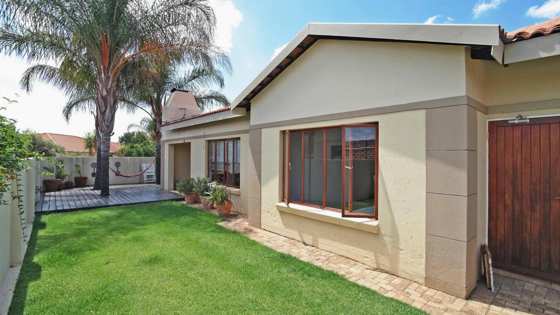 Backyard of property in Silver Lakes Golf Estate