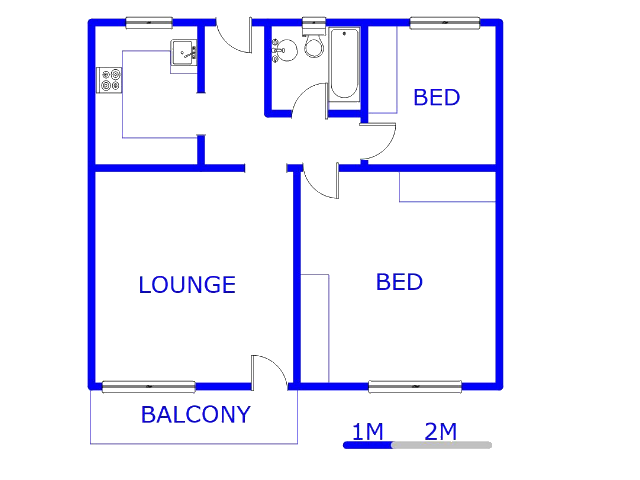 Floor plan of the property in Benoni